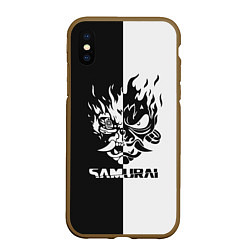 Чехол iPhone XS Max матовый SAMURAI, цвет: 3D-коричневый