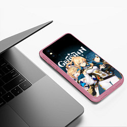 Чехол iPhone XS Max матовый GENSHIN IMPACT, цвет: 3D-малиновый — фото 2