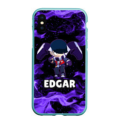 Чехол iPhone XS Max матовый BRAWL STARS EDGAR, цвет: 3D-мятный