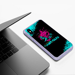 Чехол iPhone XS Max матовый 2077, цвет: 3D-светло-сиреневый — фото 2