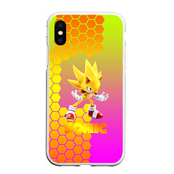 Чехол iPhone XS Max матовый SONIC, цвет: 3D-белый