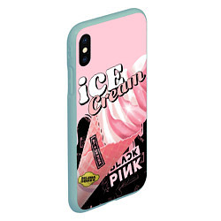 Чехол iPhone XS Max матовый BLACKPINK ICE CREAM, цвет: 3D-мятный — фото 2