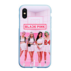 Чехол iPhone XS Max матовый BLACKPINK, цвет: 3D-голубой