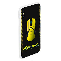 Чехол iPhone XS Max матовый Cyberpunk 2077, цвет: 3D-белый — фото 2