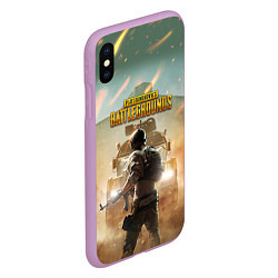 Чехол iPhone XS Max матовый PUBG Z, цвет: 3D-сиреневый — фото 2