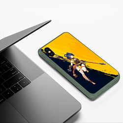 Чехол iPhone XS Max матовый Genshin Impact, цвет: 3D-темно-зеленый — фото 2