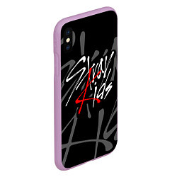 Чехол iPhone XS Max матовый STRAY KIDS, цвет: 3D-сиреневый — фото 2