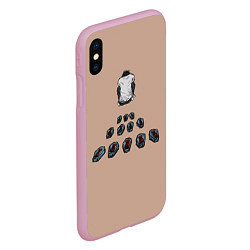 Чехол iPhone XS Max матовый Тетрадь смерти, цвет: 3D-розовый — фото 2