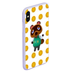 Чехол iPhone XS Max матовый Animal crossing - Nook, цвет: 3D-светло-сиреневый — фото 2