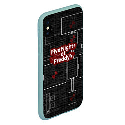 Чехол iPhone XS Max матовый Five Nights At Freddy, цвет: 3D-мятный — фото 2