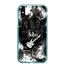 Чехол iPhone XS Max матовый The Beatles, цвет: 3D-мятный