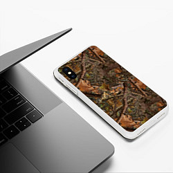 Чехол iPhone XS Max матовый Охотничий камуфляж, цвет: 3D-белый — фото 2