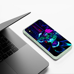 Чехол iPhone XS Max матовый KDA Akali, цвет: 3D-салатовый — фото 2