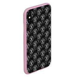Чехол iPhone XS Max матовый СССР ПАТТЕРН, цвет: 3D-розовый — фото 2