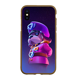 Чехол iPhone XS Max матовый ГЕНЕРАЛ ГАВС - BRAWL STARS