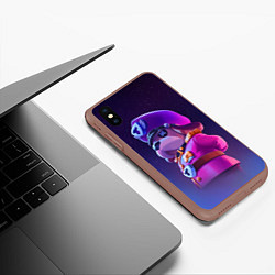 Чехол iPhone XS Max матовый ГЕНЕРАЛ ГАВС - BRAWL STARS, цвет: 3D-коричневый — фото 2