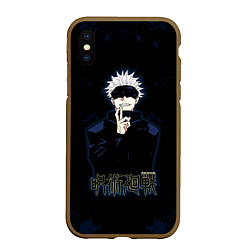 Чехол iPhone XS Max матовый Jujutsu Kaisen - Satoru Gojou, цвет: 3D-коричневый