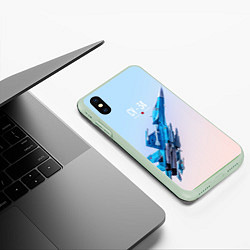 Чехол iPhone XS Max матовый Су-34, цвет: 3D-салатовый — фото 2