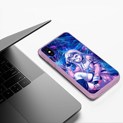 Чехол iPhone XS Max матовый Danganronpa, цвет: 3D-сиреневый — фото 2