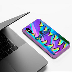 Чехол iPhone XS Max матовый CS GO blue gem 2, цвет: 3D-фиолетовый — фото 2