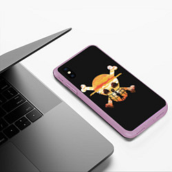 Чехол iPhone XS Max матовый One piece, цвет: 3D-сиреневый — фото 2
