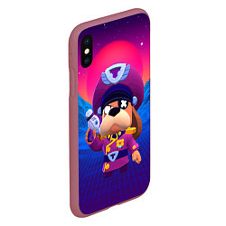 Чехол iPhone XS Max матовый Генерал Гавс brawl stars, цвет: 3D-малиновый — фото 2