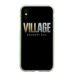 Чехол iPhone XS Max матовый Resident Evil Village, цвет: 3D-салатовый