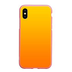 Чехол iPhone XS Max матовый Оранжевый градиент, цвет: 3D-баблгам