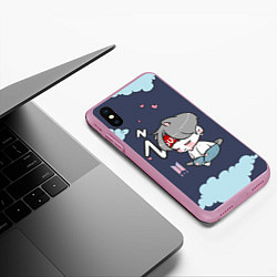 Чехол iPhone XS Max матовый BTS Sleep, цвет: 3D-розовый — фото 2