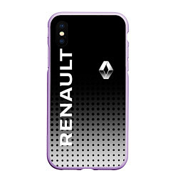 Чехол iPhone XS Max матовый Renault, цвет: 3D-сиреневый