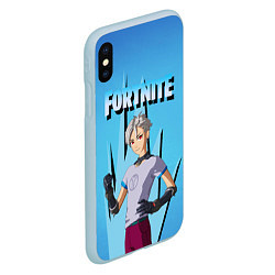 Чехол iPhone XS Max матовый Orin Fortnite, цвет: 3D-голубой — фото 2