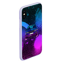 Чехол iPhone XS Max матовый LAND ROVER NEON, цвет: 3D-светло-сиреневый — фото 2