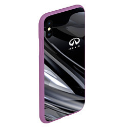 Чехол iPhone XS Max матовый Infiniti, цвет: 3D-фиолетовый — фото 2