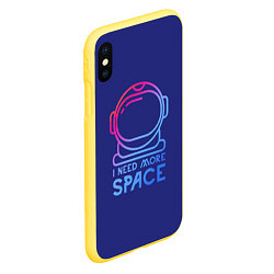 Чехол iPhone XS Max матовый Космонавт, цвет: 3D-желтый — фото 2