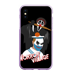 Чехол iPhone XS Max матовый Деревня дураков Horror Village, цвет: 3D-сиреневый