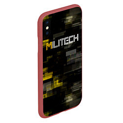 Чехол iPhone XS Max матовый MILITECH камуфляж Cyberpunk 2077, цвет: 3D-красный — фото 2