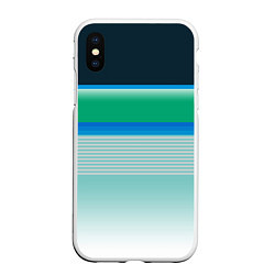 Чехол iPhone XS Max матовый Sea color, цвет: 3D-белый