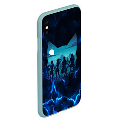 Чехол iPhone XS Max матовый Fairy tail Хвост Феи, цвет: 3D-мятный — фото 2