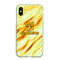 Чехол iPhone XS Max матовый Bumblebee, цвет: 3D-салатовый