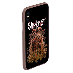 Чехол iPhone XS Max матовый SLIPKNOT, цвет: 3D-коричневый — фото 2