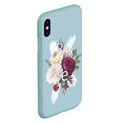 Чехол iPhone XS Max матовый Rose, цвет: 3D-мятный — фото 2