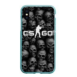 Чехол iPhone XS Max матовый CS:GO Catacombs Катакомбы, цвет: 3D-мятный