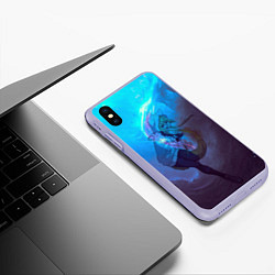 Чехол iPhone XS Max матовый Инцидент Кэмоно, цвет: 3D-светло-сиреневый — фото 2