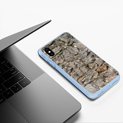 Чехол iPhone XS Max матовый Сломанная стена, цвет: 3D-голубой — фото 2