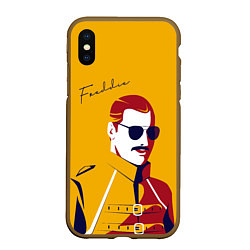 Чехол iPhone XS Max матовый QUEEN FREDDY, цвет: 3D-коричневый