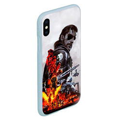 Чехол iPhone XS Max матовый Metal Gear, цвет: 3D-голубой — фото 2