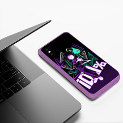 Чехол iPhone XS Max матовый МОБ ПСИХО 100, цвет: 3D-фиолетовый — фото 2