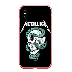 Чехол iPhone XS Max матовый Metallica, цвет: 3D-баблгам