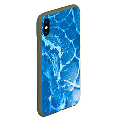 Чехол iPhone XS Max матовый Ледяной, цвет: 3D-темно-зеленый — фото 2