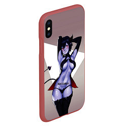 Чехол iPhone XS Max матовый Succubus, цвет: 3D-красный — фото 2